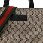 Soft GG Supreme Monogram Web Vertical Tote Black