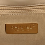 Lambskin Quilted Medium Chanel 19 Flap Beige