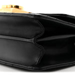 Calfskin Cannage Mini Ange Bag Black