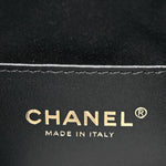 Washed Denim Quilted Mini Chanel 25 Handbag Black