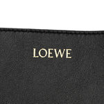 Shiny Calfskin Medium Puzzle Fold Tote Black