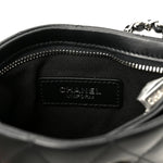 Lambskin Quilted Uniform Crossbody Bag Black