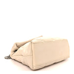 Lambskin Quilted Medium Loulou Puffer Monogram Chain Satchel Crema Soft