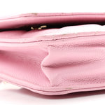 Caviar Quilted Wallet on Chain WOC Light Pink