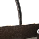 Monogram Jumbo GG Textured Dollar Calfskin Web Small Tote Bag Camel Ebony New Acero