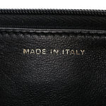 Shiny Calfskin Quilted Metal Top Handle Wallet On Chain WOC Black