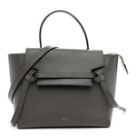 Grained Calfskin Micro Belt Bag Grey