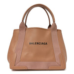Nappa S Navy Cabas Beige Latte