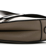 Grained Calfskin Saddle Bag With Strap Clay Green