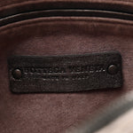 Metallic Nappa Intrecciato Nodini Crossbody Messenger Dark Grey