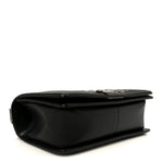 Lambskin Chevron Quilted Medium Boy Flap Black