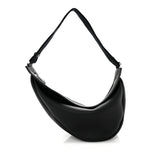 Grained Calfskin Large Slouchy Banana Bag Black