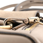 Suede Calfskin Mini Faye Backpack Motty Grey