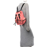 Nylon Medium Rucksack Backpack Bright Coral Pink