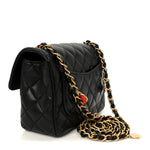 Lambskin Quilted Casino Chips Small Flap Black