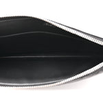 Shiny Porosus Crocodile Lisse Kelly Cadena Clutch Black