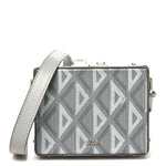 Coated Canvas CD Diamond Lock Mini Case  Gray