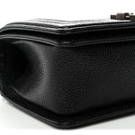 Caviar Quilted Small Boy Flap Black