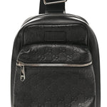 Guccissima Sling Backpack Black