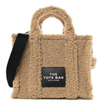 Polyester Cotton Medium The Teddy Traveler Tote Bag Beige