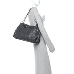 Lambskin Igloo Shoulder Bag Dark Grey