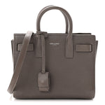 Grained Calfskin Baby Sac De Jour Fog