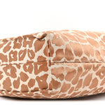 Jacquard Leopard Print Shopping Tote Brown