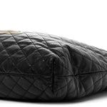 Lambskin Quilted Maxi Icare Shopping Tote Black