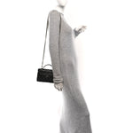 Caviar Quilted Top Handle Slim Vanity With Chain Black
