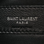 Calfskin Crocodile Embossed West Hollywood Monogram Fold Over Clutch Black