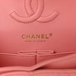 Caviar Quilted Small Double Flap Light Pink