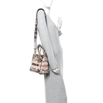 Canvas Embroidered Medium Tie And Dior Lady D-Lite Multicolor