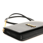 Smooth Calfskin Monogram Phone Holder Crossbody Black