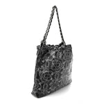 Printed Calfskin Quilted Chanel 22 Black