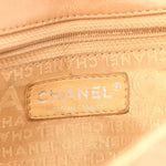 Lambskin Diamond Stitched CC CC East West Flap Beige