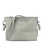 Calfskin Mini Flamenco Knot Clutch Ash Grey