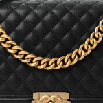 Caviar Quilted New Medium Boy Flap Black