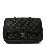 Caviar Quilted Medium Now and Forever Flap Black