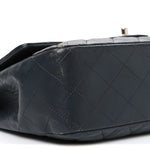 Lambskin Quilted Jumbo Single Flap Grey