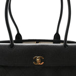 Grained Calfskin Urban Essentials Small Shopping Bag Black
