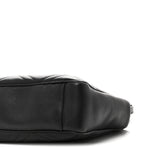 Calfskin Matelasse Medium GG Marmont Open Top Shoulder Bag Black
