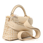 Tweed Taurillon Capucines BB Beige