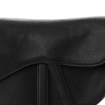 Grained Calfskin Saddle Bag Black
