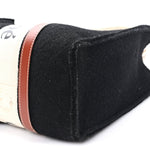 Felt Calfskin Medium Woody Ribbon Tote Black