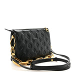 Lambskin Embossed Monogram Coussin BB Black