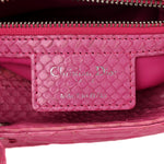 Snakeskin Medium Lady Dior Pink