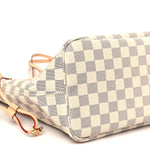 Damier Azur Neo Neverfull MM Rose Ballerine