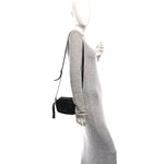 Pebbled Calfskin Small Soho Disco Bag Black