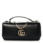 Lambskin Small GG Milano Top Handle Shoulder Bag Black