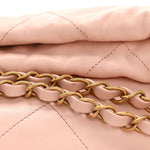 Shiny Calfskin Quilted Small Chanel 22 Light Pink